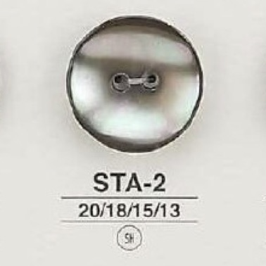 STA2 貝全般製 表穴2つ穴ボタン アイリス