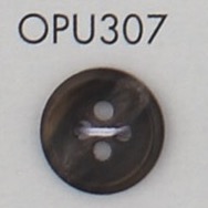 OPU307 べっ甲調 4つ穴 ポリエステルボタン 大阪プラスチック工業(DAIYA BUTTON)