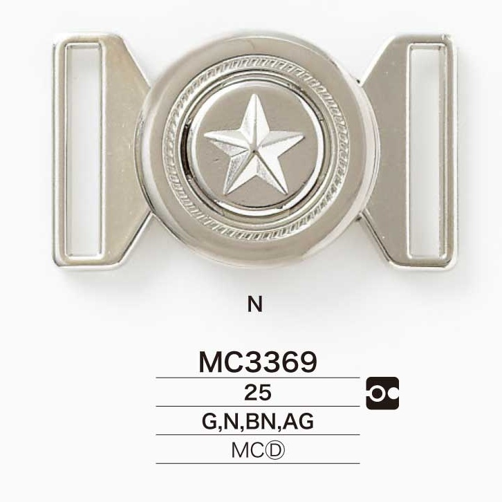 MC3369 ダイカスト製 ファイヤーマンバックル[バックル・カン類] アイリス