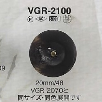 VGR2100 真鍮/ポリエステル樹脂製 丸カン足ボタン アイリス