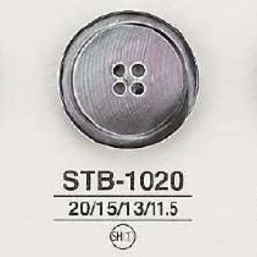 STB1020 高瀬貝製 表穴4つ穴ボタン アイリス