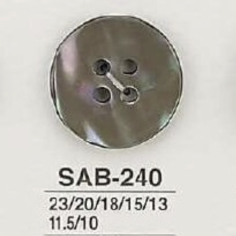 SAB240 貝全般製 表穴4つ穴ボタン アイリス