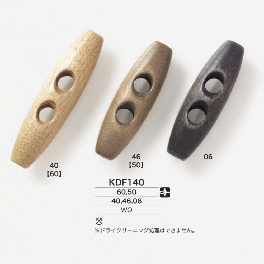 KDF140 木製 ダッフルボタン アイリス