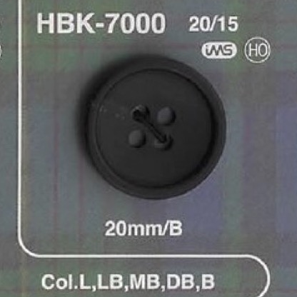 HBK7000 本水牛製 表穴4つ穴ボタン アイリス