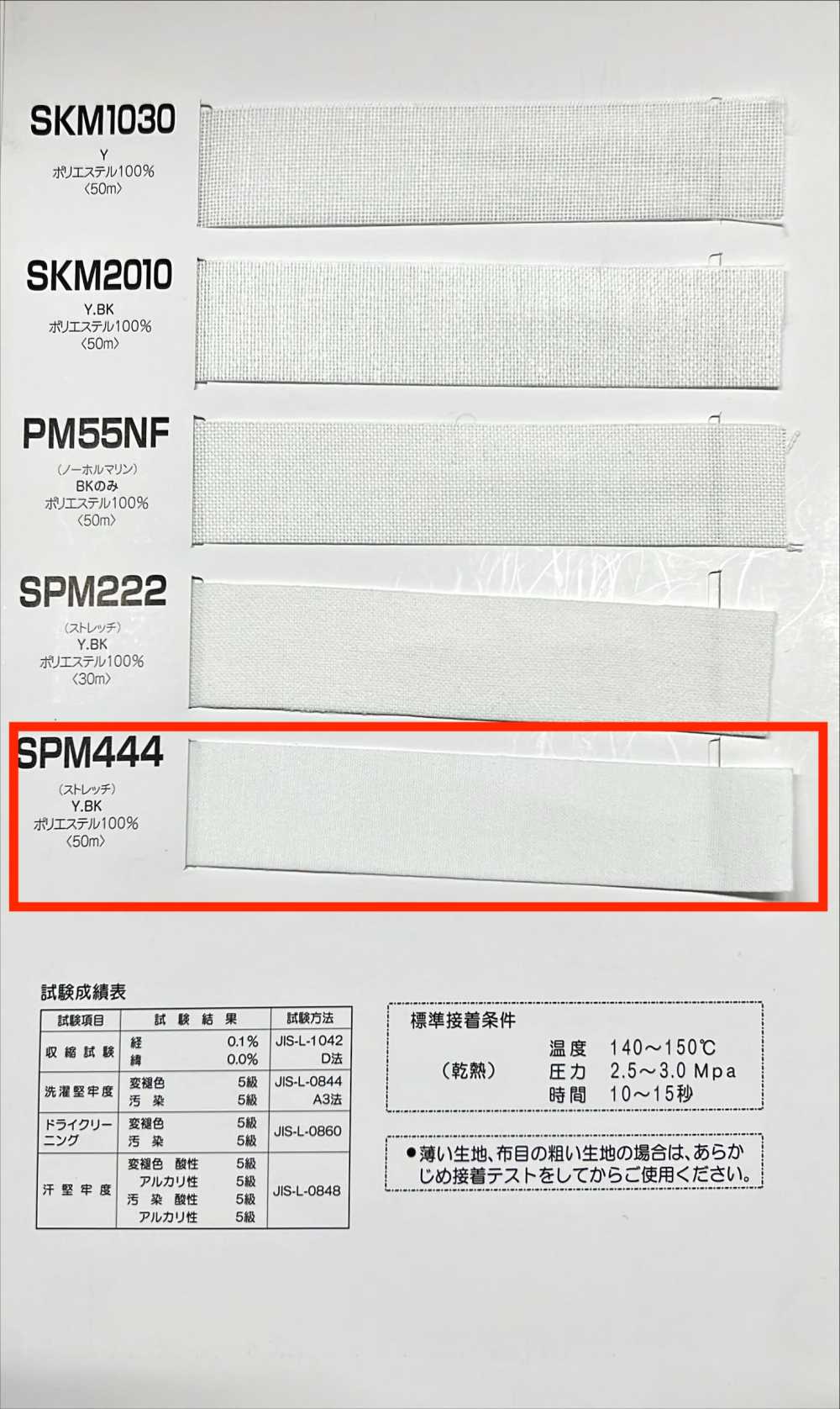 SPM444 インベルシリーズ 接着芯 ソフトタイプ ストレッチ[芯地] マンベル