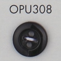 OPU308 ポリエステル樹脂製 べっ甲調 4つ穴[ボタン] 大阪プラスチック工業(DAIYA BUTTON)