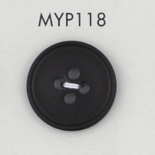 MYP118 ポリエステル樹脂製 フチあり 4つ穴ボタン 大阪プラスチック工業(DAIYA BUTTON)