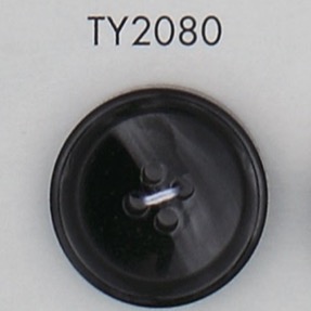 TY2080 ポリエステル樹脂製 フチあり 4つ穴ボタン 大阪プラスチック工業(DAIYA BUTTON)