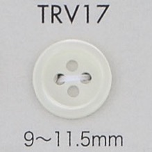 TRV17 4つ穴 フチあり 貝ボタン 大阪プラスチック工業(DAIYA BUTTON)