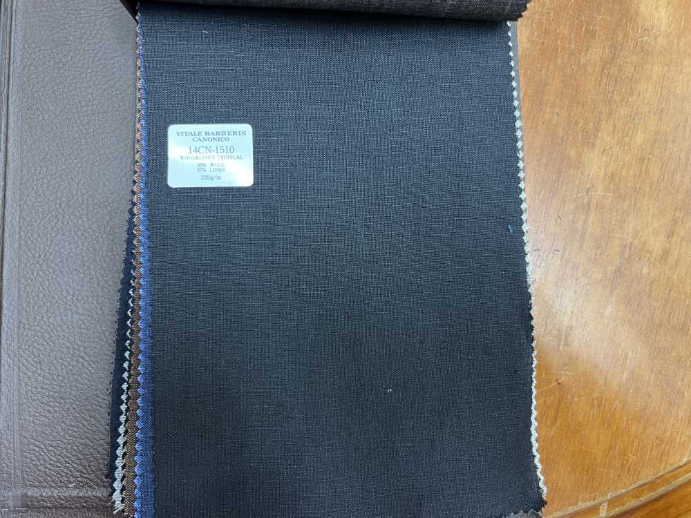 14CN-1510 CANONICO 21 micron Wool & Linen ブラック[生地] CANONICO