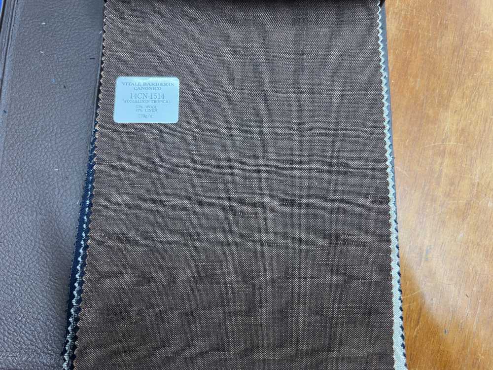 14CN-1514 CANONICO 21 micron Wool & Linen ブラウン[生地] CANONICO