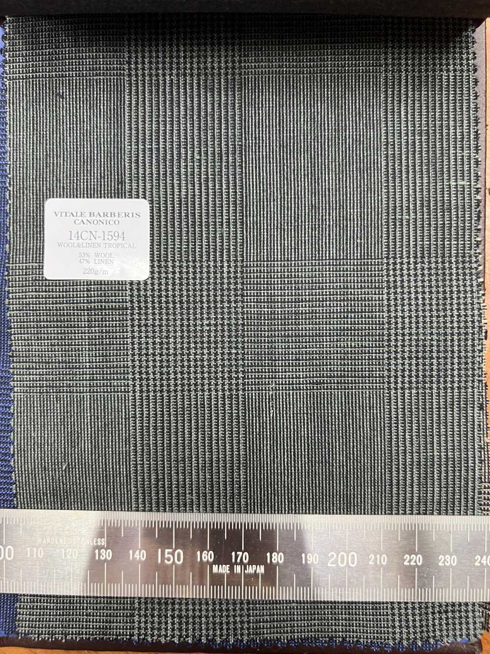 14CN1594 CANONICO 21 micron Wool & Linen ダークグリーン グレンチェック[生地] CANONICO