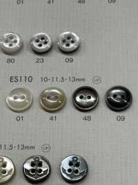 ES110 DAIYA BUTTONS 2ツ穴飾りフチ 貝調ポリエステルボタン 大阪プラスチック工業(DAIYA BUTTON) サブ画像