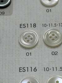 ES118 DAIYA BUTTONS 貝調ポリエステルボタン 大阪プラスチック工業(DAIYA BUTTON) サブ画像