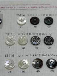 ES118 DAIYA BUTTONS 貝調ポリエステルボタン 大阪プラスチック工業(DAIYA BUTTON) サブ画像