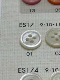 ES17 DAIYA BUTTONS 貝調ポリエステルボタン 大阪プラスチック工業(DAIYA BUTTON) サブ画像