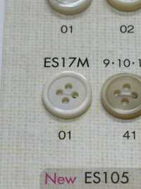 ES17M DAIYA BUTTONS ツヤ消し貝調ポリエステルボタン 大阪プラスチック工業(DAIYA BUTTON) サブ画像