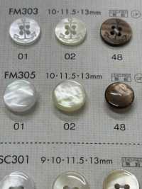 FM305 DAIYA BUTTONS 貝調ポリエステルボタン 大阪プラスチック工業(DAIYA BUTTON) サブ画像