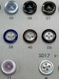 HDC17 DAIYA BUTTONS 耐衝撃HYPER DURABLE""シリーズ 貝調ポリエステルボタン"" 大阪プラスチック工業(DAIYA BUTTON) サブ画像