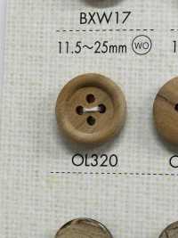 OL320 天然素材 ウッド 4つ穴 ボタン 大阪プラスチック工業(DAIYA BUTTON) サブ画像