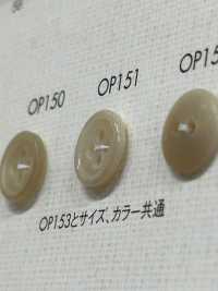 OP151 ポリエステル樹脂製 フチあり 4つ穴ボタン 大阪プラスチック工業(DAIYA BUTTON) サブ画像