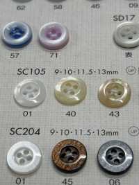 SC105 DAIYA BUTTONS 耐衝撃HYPER DURABLE""シリーズ 貝調ポリエステルボタン"" 大阪プラスチック工業(DAIYA BUTTON) サブ画像