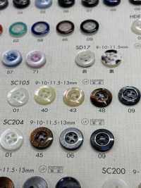 SC105 DAIYA BUTTONS 耐衝撃HYPER DURABLE""シリーズ 貝調ポリエステルボタン"" 大阪プラスチック工業(DAIYA BUTTON) サブ画像