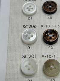 SC206 DAIYA BUTTONS 耐衝撃HYPER DURABLE""シリーズ 貝調ポリエステルボタン"" 大阪プラスチック工業(DAIYA BUTTON) サブ画像