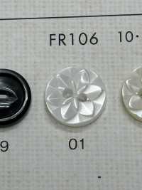 FR106 DAIYA BUTTONS 貝調ポリエステルボタン(花模様) 大阪プラスチック工業(DAIYA BUTTON) サブ画像