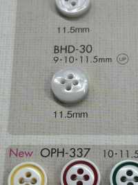 BHD30 DAIYA BUTTONS 耐衝撃 四ツ穴 RIVER SHELL調ポリエステルボタン 大阪プラスチック工業(DAIYA BUTTON) サブ画像