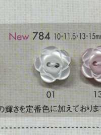 828A DAIYA BUTTONS 花模様 二ツ穴 ポリエステルボタン 大阪プラスチック工業(DAIYA BUTTON) サブ画像