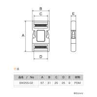 SW25S ニフコ サイドリリースバックル 25MM[バックル・カン類] ニフコ(NIFCO) サブ画像