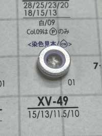 XV49 ポリエステル樹脂製 表穴4つ穴ボタン アイリス サブ画像