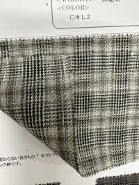 OA42300 LINEN TOP crossing check[生地] 小原屋繊維 サブ画像