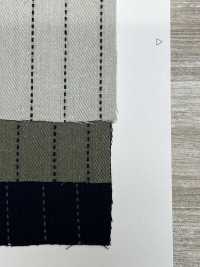 OM43617 9/1 linen&cotton dot line stripe[生地] 小原屋繊維 サブ画像