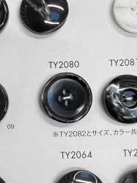 TY2080 ポリエステル樹脂製 フチあり 4つ穴ボタン 大阪プラスチック工業(DAIYA BUTTON) サブ画像