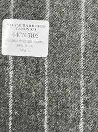 54CN5103 CANONICO ORIGINAL WOOLEN FLANNEL ストライプ グレー[生地] CANONICO サブ画像