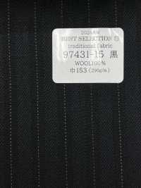 97431 TRADITIONAL FABRIC スーツ用 多様素材 黒 ストライプ[生地] 国島株式会社 サブ画像